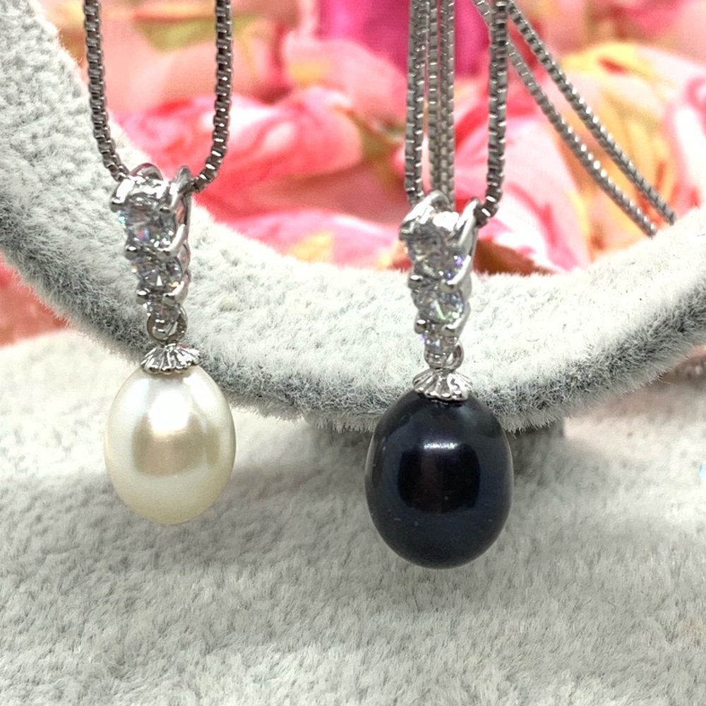 Natural Freshwater Pearl CZ S925 Necklace